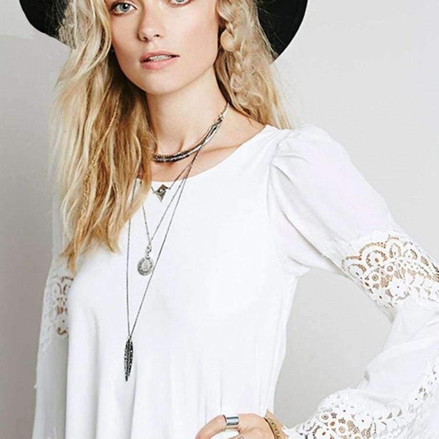 Planet Gates Pregnant Women Sexy Loose Lace Blouse Hollow Out Long Sleeve Blusas Maternity Shirt Fashion Camisa Mujer Women Pregnancy Top