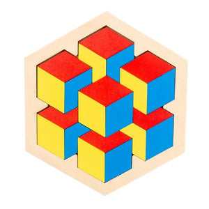 Planet Gates WT516 Colorful 3D Puzzle Wooden Toys High Quality Tangram Math Toys Jigsaw Game Children Preschool Imagination Educational Toy