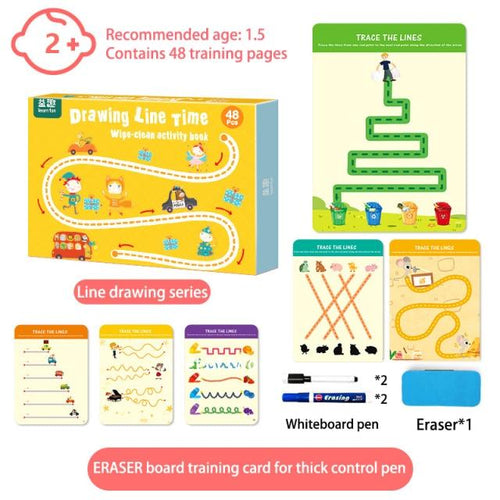 Planet Gates WTJD002-1 Montessori Children Toys Drawing Tablet DIY Color Shape Math Match Game Book Drawing Set  Learning Educational Toys For Children