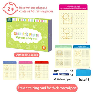 Planet Gates WTJD002-2 Montessori Children Toys Drawing Tablet DIY Color Shape Math Match Game Book Drawing Set  Learning Educational Toys For Children