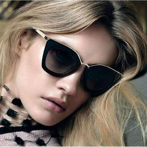 Planet Gates WTYJ076 černé FEISHINI Plastové luxusní sluneční brýle pro celebrity Dámské kočičí oko Vintage zrcadlové brýle Superstar Kvalitní doplňky Brýle Dámská značka