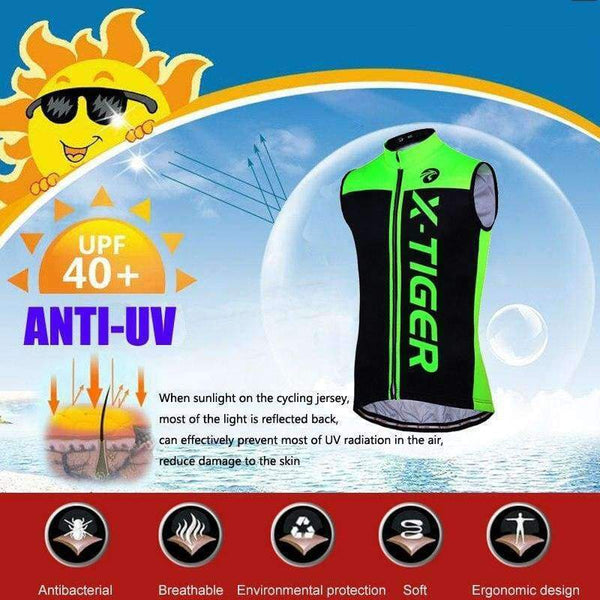 Planet Gates X-Tiger Summer Sleeveless Cycling Jersey Vest  MTB Bike Jersey Ropa Ciclista Hombre Maillot Ciclismo Racing Bicycle Clothing