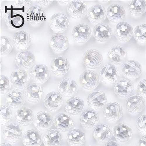 Planet Gates X001AB / 10mm 20pcs Austria Ab Color Faceted Large Crystal Beads for Jewelry Making Diy Bracelet Material Perles Loose Round Glass Beads X002