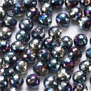 Planet Gates X002 / 10mm 20pcs Austria Ab Color Faceted Large Crystal Beads for Jewelry Making Diy Bracelet Material Perles Loose Round Glass Beads X002
