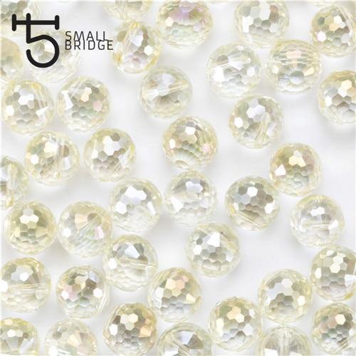 Planet Gates X005 / 10mm 20pcs Austria Ab Color Faceted Large Crystal Beads for Jewelry Making Diy Bracelet Material Perles Loose Round Glass Beads X002