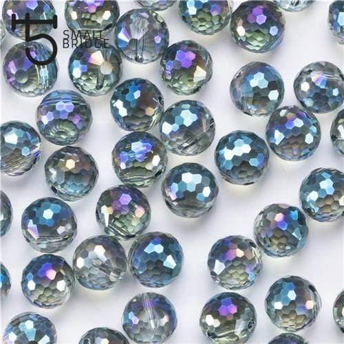 Planet Gates X006 / 10mm 20pcs Austria Ab Color Faceted Large Crystal Beads for Jewelry Making Diy Bracelet Material Perles Loose Round Glass Beads X002