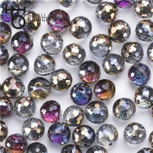 Planet Gates X008 / 10mm 20pcs Austria Ab Color Faceted Large Crystal Beads for Jewelry Making Diy Bracelet Material Perles Loose Round Glass Beads X002