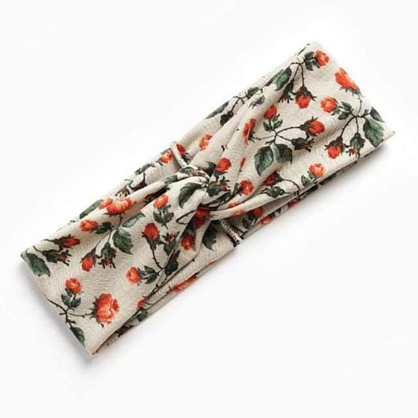 Boho Flower Headbands For Women Vintage Strecth Hairbands Bows Headband Yoga Turban Headwrap Girls Hair Accessories