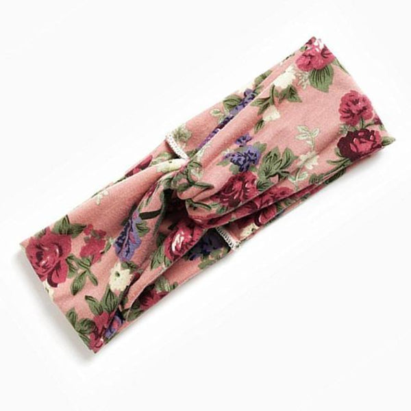 Boho Flower Headbands For Women Vintage Strecth Hairbands Bows Headband Yoga Turban Headwrap Girls Hair Accessories