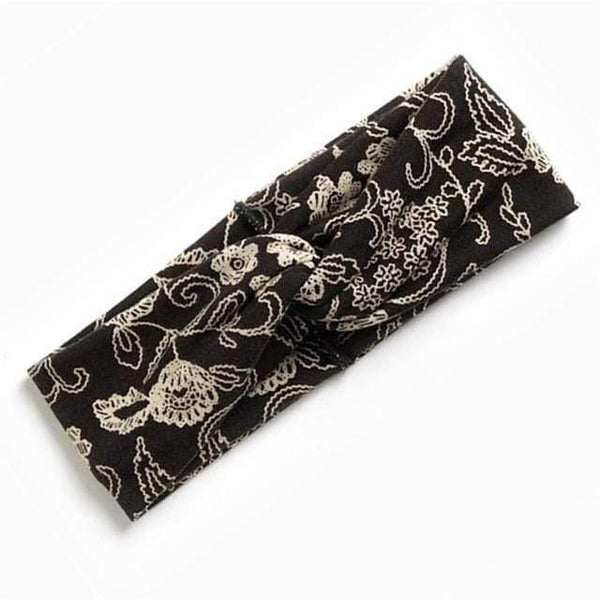 Boho Flower Headbands For Women Vintage Strecth Hairbands Bows Headband Yoga Turban Headwrap Girls Hair Accessories