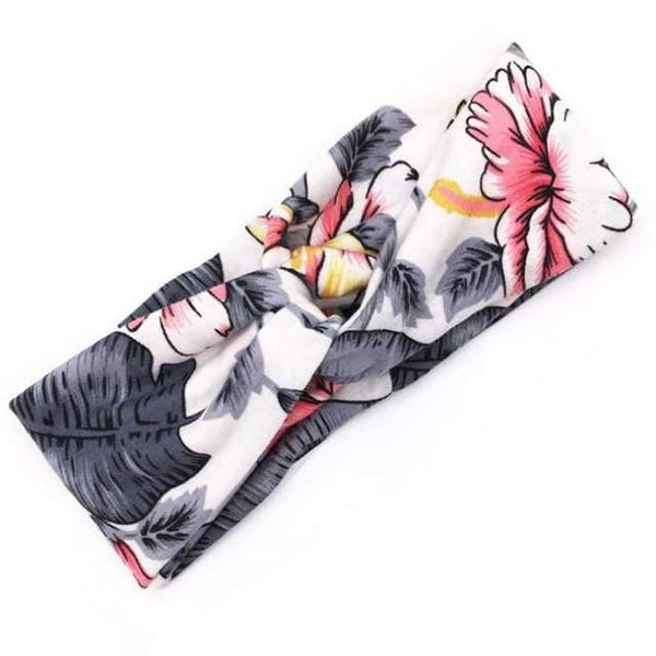 Boho Flower Headbands For Women Vintage Strecth Hairbands Bows Headband Yoga Turban Headwrap Girls Hair Accessories