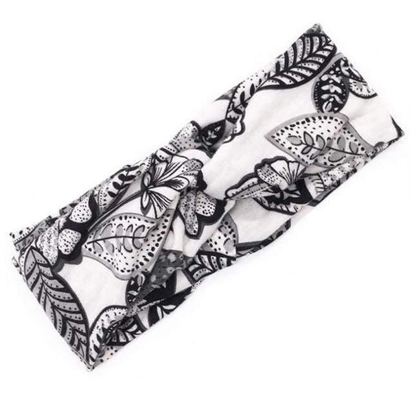 Boho Flower Headbands For Women Vintage Strecth Hairbands Bows Headband Yoga Turban Headwrap Girls Hair Accessories