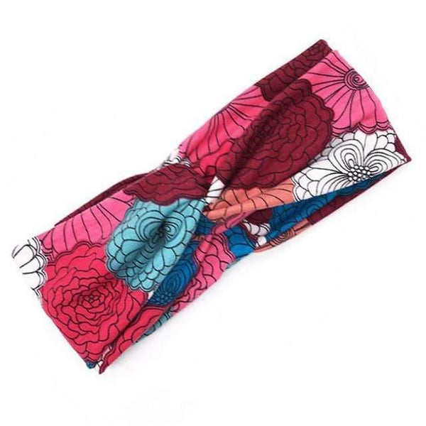 Boho Flower Headbands For Women Vintage Strecth Hairbands Bows Headband Yoga Turban Headwrap Girls Hair Accessories