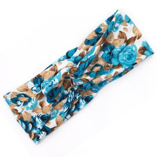 Boho Flower Headbands For Women Vintage Strecth Hairbands Bows Headband Yoga Turban Headwrap Girls Hair Accessories