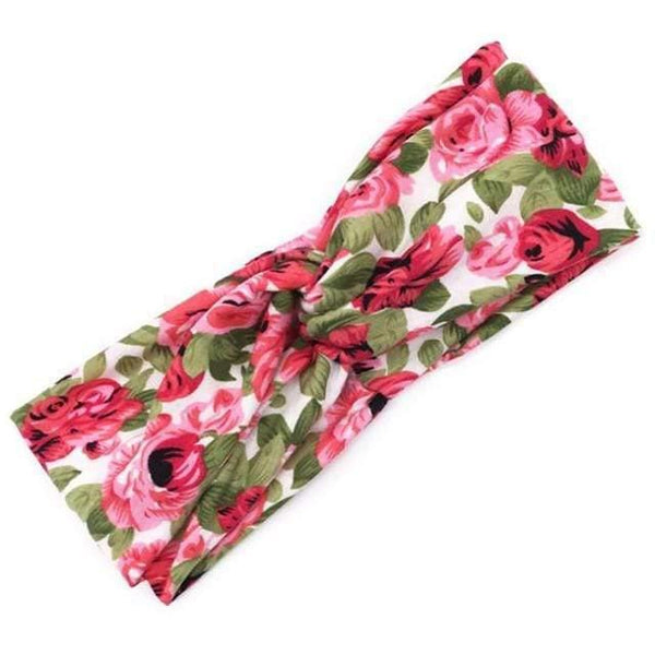 Boho Flower Headbands For Women Vintage Strecth Hairbands Bows Headband Yoga Turban Headwrap Girls Hair Accessories