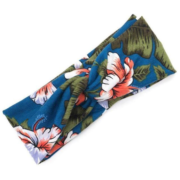 Boho Flower Headbands For Women Vintage Strecth Hairbands Bows Headband Yoga Turban Headwrap Girls Hair Accessories