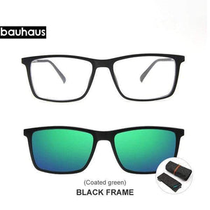 Planet Gates X3174C1 and -5 Magnet Sunglasses Clip Mirrored Clip on Magnetic Sunglasses Clip on Glasses Men Polarized Clip Custom Prescription Myopia