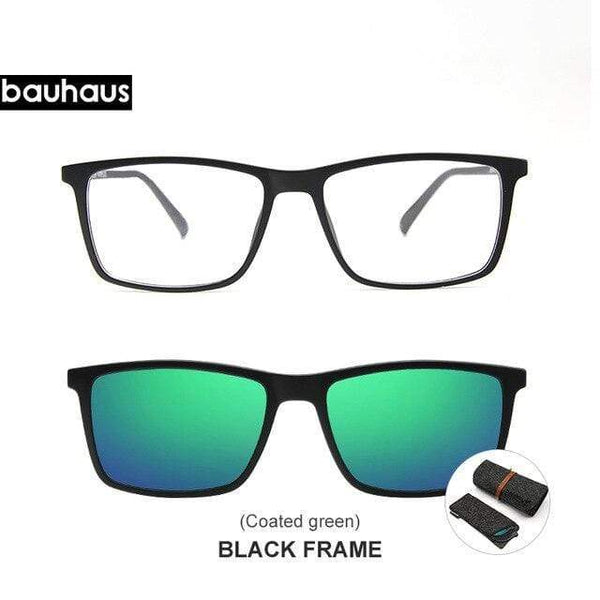 Planet Gates X3174C1 and -5 Magnet Sunglasses Clip Mirrored Clip on Magnetic Sunglasses Clip on Glasses Men Polarized Clip Custom Prescription Myopia