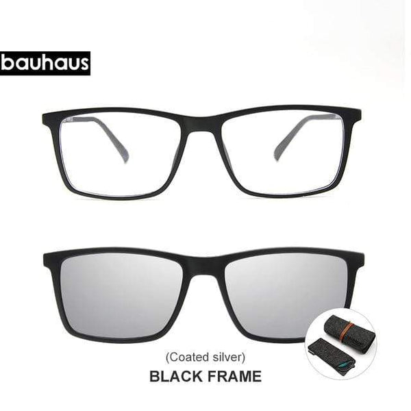 Planet Gates X3174C1 and -6 Magnet Sunglasses Clip Mirrored Clip on Magnetic Sunglasses Clip on Glasses Men Polarized Clip Custom Prescription Myopia