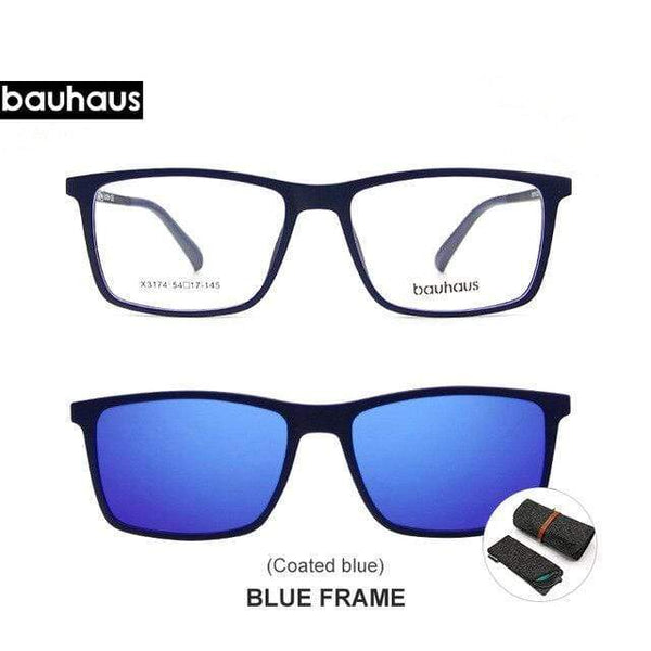 Planet Gates X3174C2 and -4 Magnet Sunglasses Clip Mirrored Clip on Magnetic Sunglasses Clip on Glasses Men Polarized Clip Custom Prescription Myopia