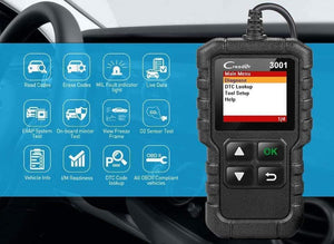 Planet Gates X431 CR3001 Full OBD2 Scanner OBD 2 Engine Code Reader Creader 3001 Car Diagnostic tool PK CR319 AD310 ELM327 Scan tool