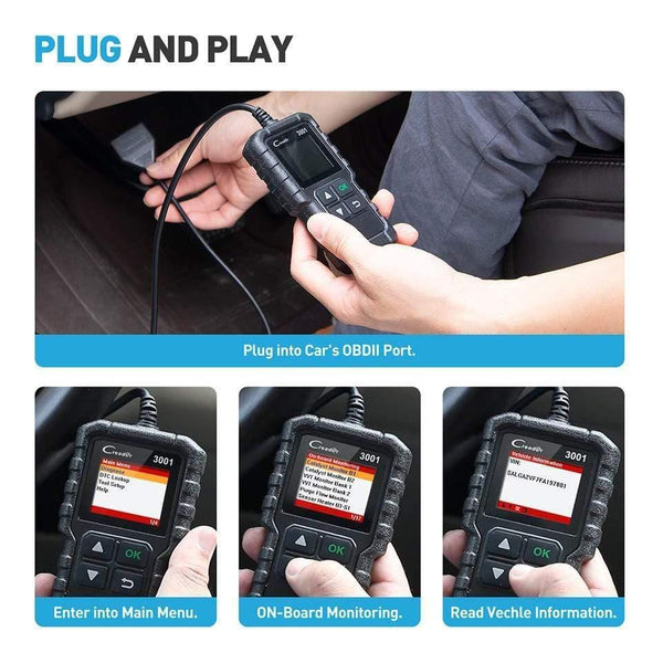 Planet Gates X431 CR3001 Full OBD2 Scanner OBD 2 Engine Code Reader Creader 3001 Car Diagnostic tool PK CR319 AD310 ELM327 Scan tool