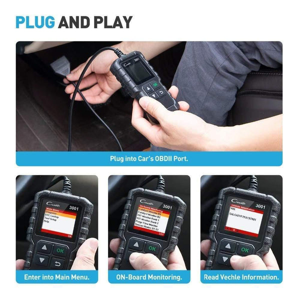 Planet Gates X431 CR3001 Full OBD2 Scanner OBD 2 Engine Code Reader Creader 3001 Car Diagnostic tool PK CR319 AD310 ELM327 Scan tool