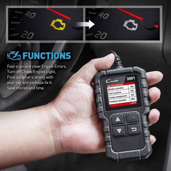 Planet Gates X431 CR3001 Full OBD2 Scanner OBD 2 Engine Code Reader Creader 3001 Car Diagnostic tool PK CR319 AD310 ELM327 Scan tool