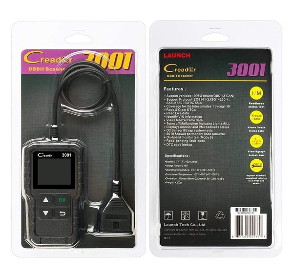 Planet Gates X431 CR3001 Full OBD2 Scanner OBD 2 Engine Code Reader Creader 3001 Car Diagnostic tool PK CR319 AD310 ELM327 Scan tool