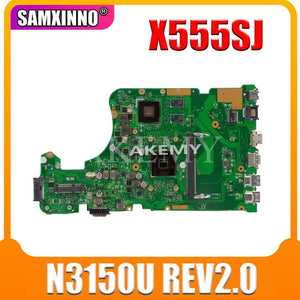 Planet Gates X555SJ motherboard For Asus X555 X555S X555SJ K555S A555S laptop motherboard X555SJ mainboard test 100% ok N3150 GT920M