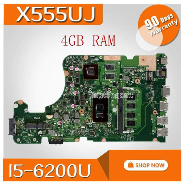 Planet Gates X555UJ REV 2.0 motherboard I5-6200U 4G RAM For Asus X555UJ X555UF X555UQ X555UB X555U F555U A555U K555U Laptop motherboard