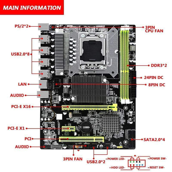 Planet Gates X58 LGA 1366 motherboard LGA1366 support DDR3 REG ECC server memory and Intel xeon processor X58-PRO mainboard