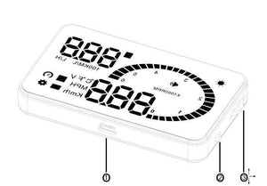 Planet Gates X6 3Inch Car HUD Head Up Display OBD2 II Universal Overspeed Warning System Projector Windshield Auto Electronic Voltage Alarm