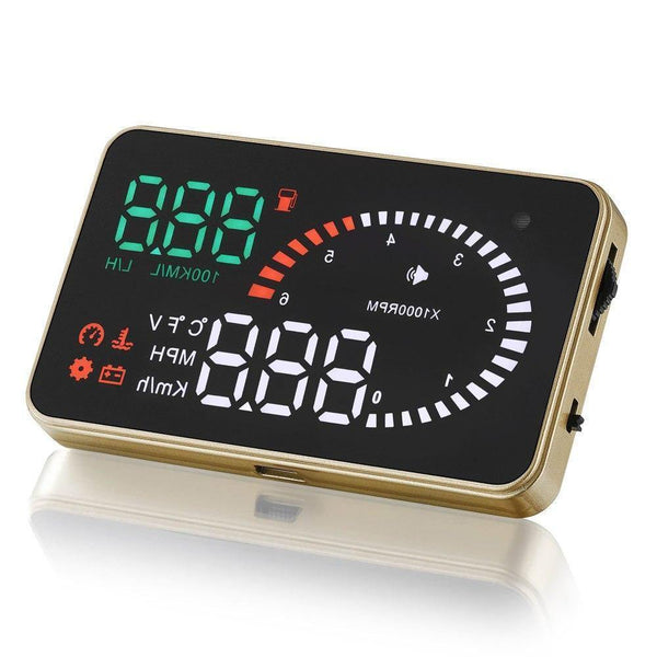 Planet Gates X6 3Inch Car HUD Head Up Display OBD2 II Universal Overspeed Warning System Projector Windshield Auto Electronic Voltage Alarm