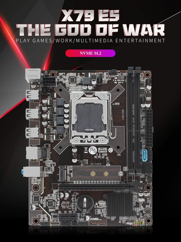 Planet Gates X79 LGA 1356  Desktop motherboard M.2 NVME support Dual Channel DDR3 REG ECC server RAM and xeon E5 CPU Mainboard E5 V304