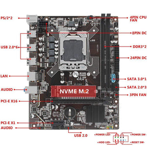 Planet Gates X79 LGA 1356  Desktop motherboard M.2 NVME support Dual Channel DDR3 REG ECC server RAM and xeon E5 CPU Mainboard E5 V304