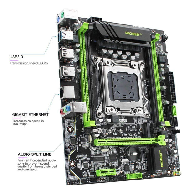 Planet Gates X79 LGA2011 desktop motherboard LGA 2011 support DDR3 REG ECC RAM Intel Xeon E5 v1&v2 processor X79 V2.82 mainboard