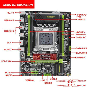 Planet Gates X79 LGA2011 desktop motherboard LGA 2011 support DDR3 REG ECC RAM Intel Xeon E5 v1&v2 processor X79 V2.82 mainboard