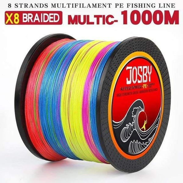 Planet Gates X8-1000M-Multic / 1.0 300M 500M 1000M  8 Strands 10-78LB New PE Braided Fishing Wire Multifilament Super Strong Fishing Line Japan Multicolour