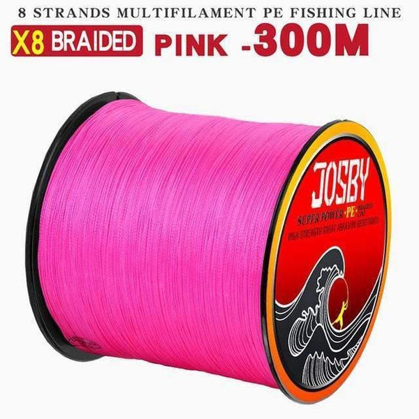 Planet Gates X8-300M-Pink / 1.0 300M 500M 1000M  8 Strands 10-78LB New PE Braided Fishing Wire Multifilament Super Strong Fishing Line Japan Multicolour
