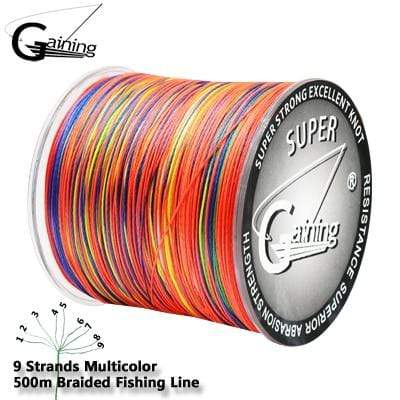 Planet Gates X9 500M Multi / 20-0.9mm-200lb / Mainline Fishing Wire Line 9 Strands 300m 500m 1000m 1500m Braid Wire Super Multicolor PE Braided  Strong Strength Fish Line 20LB-200LB