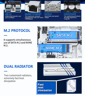 Planet Gates X99 desktop motherboard LGA 2011-3 set kit with xeon E5 2630L V3 processor and 16G(2*8G) DDR4 RAM memory mainboard X99-K9