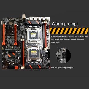 Planet Gates X99 Dual Computer LGA2011 CPU RECC DDR4, placa base con juego de pollo para comer X79 Dual CPU Motherboard