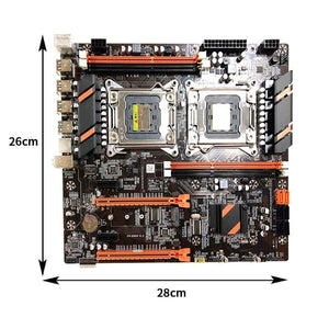 Planet Gates X99 Dual Computer LGA2011 CPU RECC DDR4, placa base con juego de pollo para comer X79 Dual CPU Motherboard