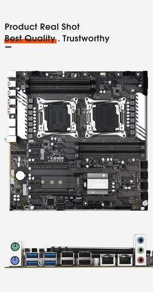 Planet Gates X99 Dual CPU Motherboard Intel Xeon LGA 2011-3 E5 V3 V4 CPU 8 DDR4 Slots ECC REG M.2 NVME USB3.0 E-ATX Server Mainboard