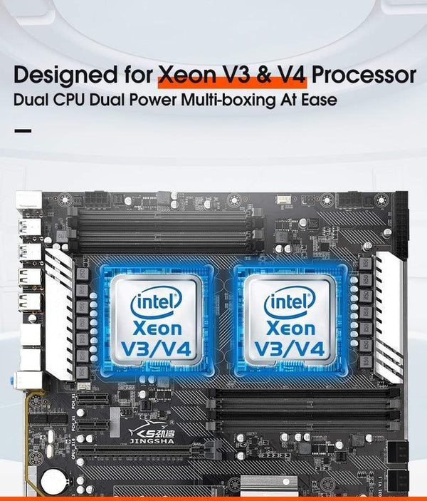 Planet Gates X99 Dual CPU Motherboard Intel Xeon LGA 2011-3 E5 V3 V4 CPU 8 DDR4 Slots ECC REG M.2 NVME USB3.0 E-ATX Server Mainboard