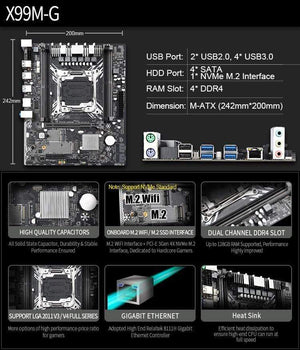 Planet Gates X99 Motherboard with Intel XEON E5 2620 V3 2*8G DDR4 RECC memory  GTX960 4GB and COOLER combo kit set Comparable