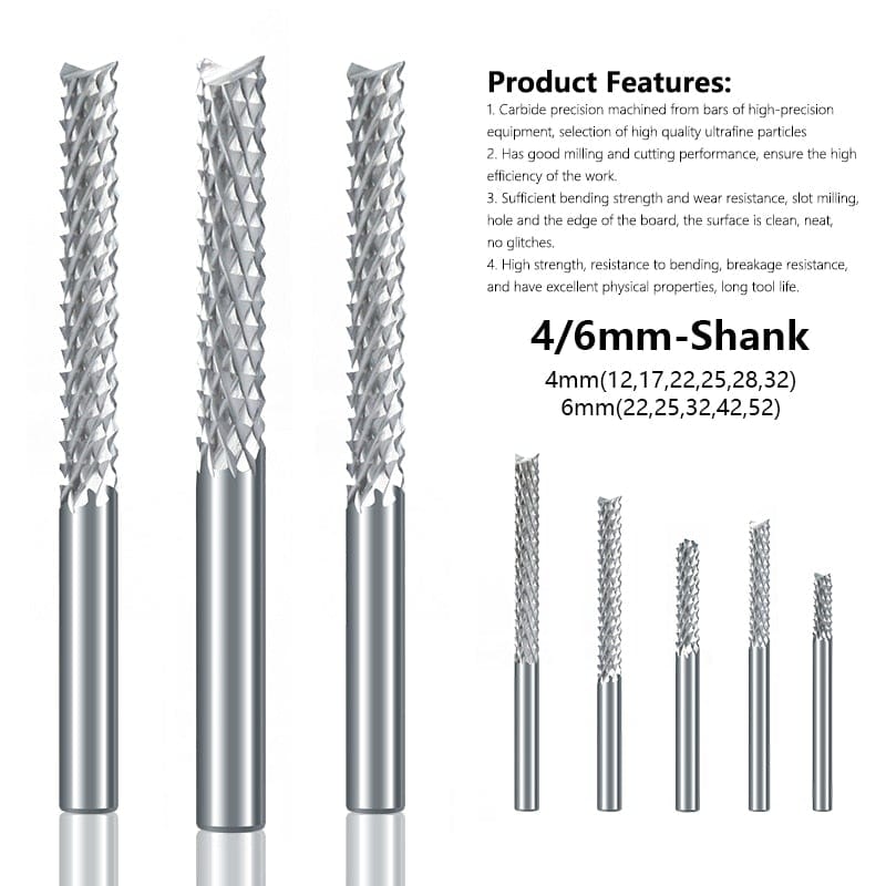 Planet Gates XCAN Milling Cutter 3.175/4/6mm Shank Corn End Mill CNC Router Bit PCB Machine Milling Tool