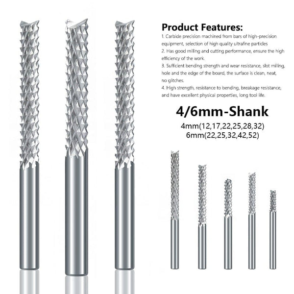 Planet Gates XCAN Milling Cutter 3.175/4/6mm Shank Corn End Mill CNC Router Bit PCB Machine Milling Tool