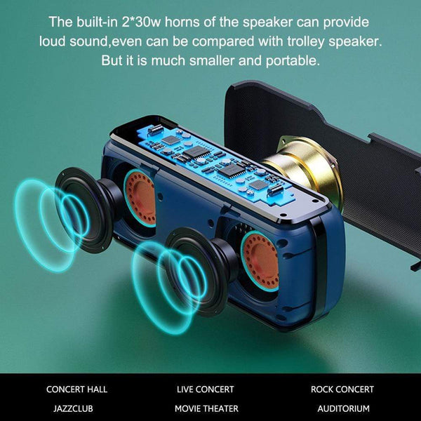 Planet Gates XDOBO X8 5.0 Bluetooth 60W Portable Speaker Deep Bass Soundbar with IPX5 Waterproof Speaker 360° Surround Sound Voice Assistant